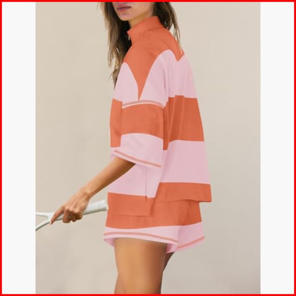 Oversized Workout Set With Pockets, Polyester Ble… - image 2